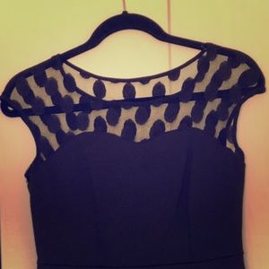 Size 6 Knee Length Peplum Semi-Formal Dress